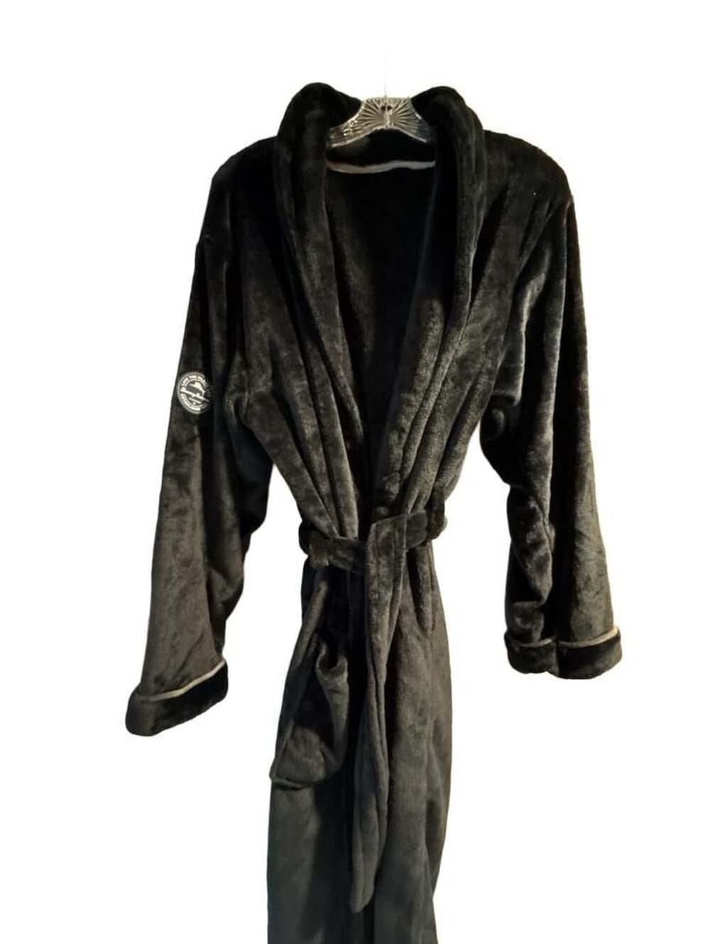 Tommy Bahama Black Plush Robe large
